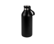 Fles van gerecycled roestvrij staal met handgreep 500 ml kleur zwart