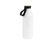 Sublimatie fles gemaakt van gerecycled aluminium met handvat 550 ml kleur wit