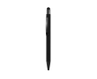 Stylus pen van gerecycled aluminium en rubberen afwerking, blauwe inkt kleur zwart