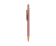 Stylus pen van gerecycled aluminium en rubberen afwerking, blauwe inkt kleur roze