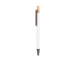 Recycled aluminium pen met matte afwerking en blauwe inkt kleur wit