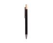 Recycled aluminium pen met matte afwerking en blauwe inkt kleur zwart