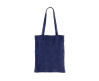 Fluwelen polyester tas met lange hengsels 240 g/m² kleur marineblauw