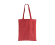 Fluwelen polyester tas met lange hengsels 240 g/m² kleur rood