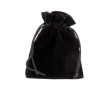 Kleine fluwelen polyester zak met trekkoord kleur zwart