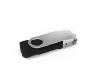 Custom made USB stick, draaibare metalen clip, gemaakt in Europa kleur zwart