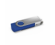 Custom made USB stick, draaibare metalen clip, gemaakt in Europa kleur blauw