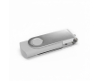 Custom made USB stick, draaibare metalen clip, gemaakt in Europa kleur wit