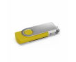 Custom made USB stick, draaibare metalen clip, gemaakt in Europa kleur geel