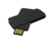 Custom made USB stick, draaibare metalen clip, gemaakt in Europa kleur zwart