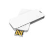 Custom made USB stick, draaibare metalen clip, gemaakt in Europa kleur wit