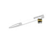 Custom made USB pen van rubber en metaal, gemaakt in Europa kleur wit