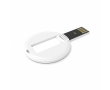 Custom made, ronde uitklapbare USB stick, gemaakt in Europa kleur wit