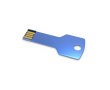 Custom made USB van metaal in sleutelvorm, gemaakt in Europa kleur blauw