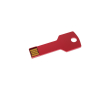 Custom made USB van metaal in sleutelvorm, gemaakt in Europa kleur rood