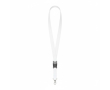 Custom made afneembare lanyard van RPET voor sublimatie kleur wit