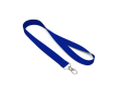 Voordelige bedrukte polyester lanyard van 15, 20 of 25 mm kleur electrisch blauw