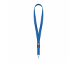 Voordelige polyester keycord met gesp Regular Plus kleur blauw