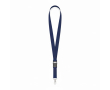 Voordelige polyester keycord met gesp Regular Plus kleur ultramarijn blauw