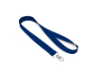 Bedrukte keycords van 15, 20 of 25 mm gerecycled plastic RPET kleur ultramarijn blauw