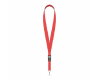 Gerecyclede keycords bedrukken met afneembare gesp RPET Plus kleur rood