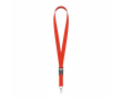 Gerecyclede keycords bedrukken met afneembare gesp RPET Plus kleur donkerrood