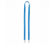 Zakelijk keycord met dubbele sluiting Duo kleur blauw