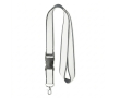 Full colour bedrukte lanyard met gesp kleur donkergrijs