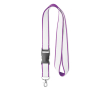 Full colour bedrukte lanyard met gesp kleur paars
