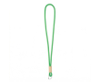 Custom made buisvormige polyester lanyard met bamboedetail kleur groen