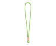 Custom made buisvormige polyester lanyard met bamboedetail kleur appel groen