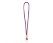 Custom made buisvormige polyester lanyard met bamboedetail kleur paars