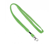 Custom made polyester lanyard met klem en metalen karabijnhaak kleur groen