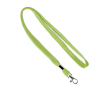 Custom made polyester lanyard met klem en metalen karabijnhaak kleur appel groen