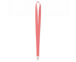 Custom made polyester lanyard met reflecterende draden aan de rand kleur rood