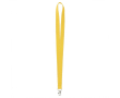 Custom made polyester lanyard met reflecterende draden aan de rand kleur geel