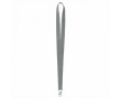 Custom made polyester lanyard met reflecterende draden aan de rand kleur donkergrijs