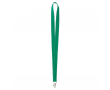Custom made polyester lanyard met reflecterende draden aan de rand kleur groene fles