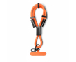 Custom made lanyard voor de mobiel met korte band en Type C oplader kleur oranje