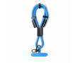 Custom made lanyard voor de mobiel met korte band en Type C oplader kleur cyaan blauw