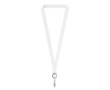 Custom made polyester lanyard met intrekbare badgehouder kleur grijs
