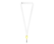 Custom made polyester lanyard met intrekbare badgehouder kleur geel