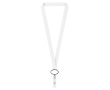 Custom made polyester lanyard met intrekbare badgehouder kleur zwart