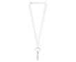 Custom made polyester lanyard met intrekbare badgehouder kleur grijs