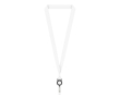 Custom made polyester lanyard voor sublimatie met badgehouder kleur zwart
