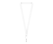 Custom made RPET lanyard met badgehouder voor sublimatie kleur wit