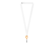 Custom made RPET lanyard met badgehouder voor sublimatie kleur oranje