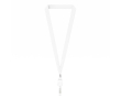 Custom made RPET lanyard met badgehouder en metalen detail kleur wit