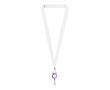 Custom made RPET lanyard met badgehouder en metalen detail kleur paars
