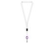 Custom made lanyard voor sublimatie met afneembare badgehouder kleur paars